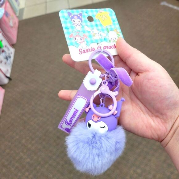 Brand New Sanrio Kuromi Flurry Keychain - Picture 1 of 9